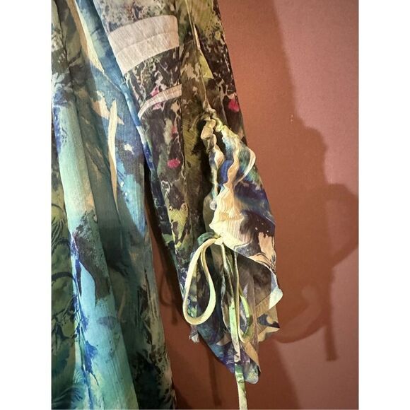 One World Green 3/4 Sleeve Lightweight Stretch Neck Size Petite Medium - Picture 8 of 14